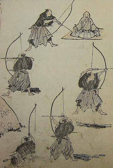 Picture Of Archery From Hokusai Manga 1817