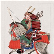 Picture Of Samurai On Horseback Carrying Bow And Arrows